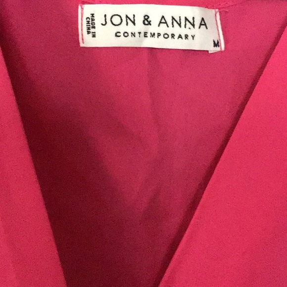 Hot Pink Ruffled Blouse - Picture 2 of 4